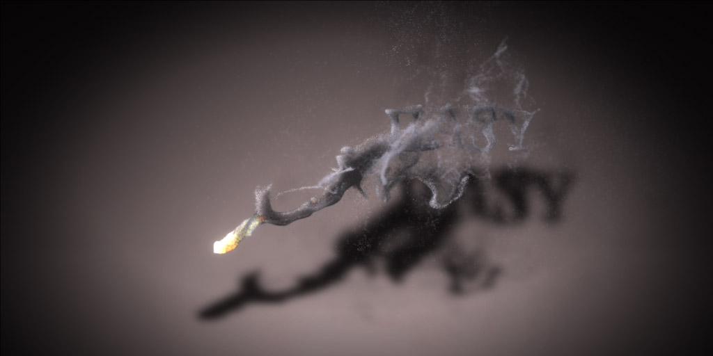 particles running under a fluid sim and attracted to an image